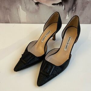 ! Manolo Blahnik D’Orsay pumps black size 39.5 (9.5us)